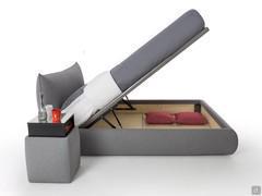 Pixel Détail du lit avec un grand coffre de rangement avec sommier simple